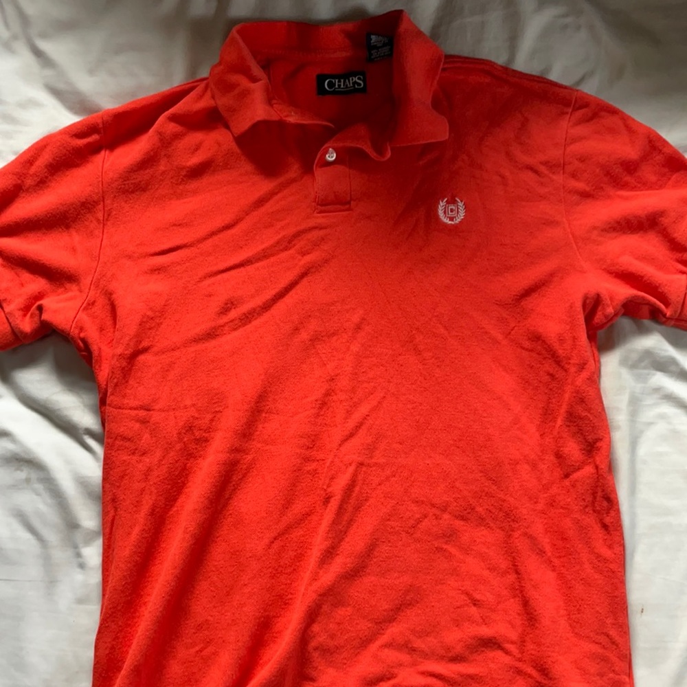 Light Orange Chaps Polo, Medium